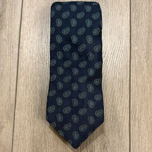 Brooks Brothers 346 Culted After Navy & Green Paisley Silk 3" Neck Tie NWT RARE